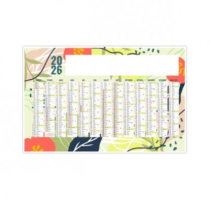 Calendrier Flora Maxi 13 Mois Recto BANCAIRE