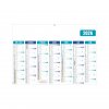 Calendrier Gaméco Bleu BANCAIRE ÉCO 7 Mois Par Face Recto