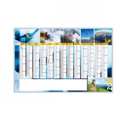 Calendrier Intense Maxi 13 Mois Recto BANCAIRE