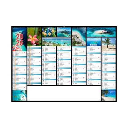 Calendrier Jeanne 7 Mois Par Face Verso BANCAIRE