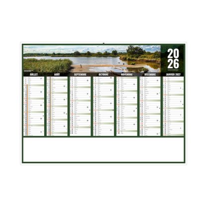 Calendrier Liberté Centre Val De Loire 7 Mois Par Face Verso BANCAIRE