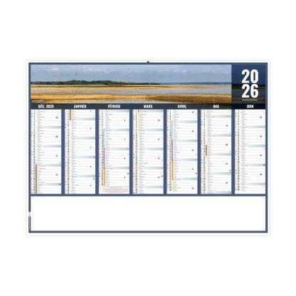Calendrier Liberté Grand Est 7 Mois Par Face Recto BANCAIRE