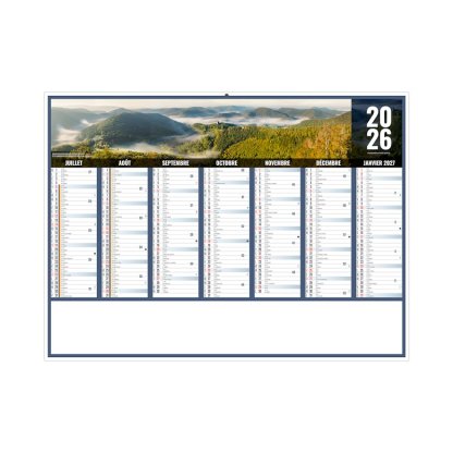 Calendrier Liberté Grand Est 7 Mois Par Face Verso BANCAIRE