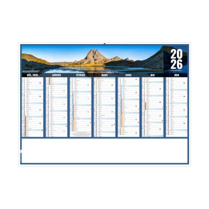 Calendrier Liberté Nouvelle Aquitaine 7 Mois Par Face Recto BANCAIRE