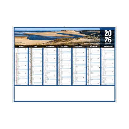 Calendrier Liberté Nouvelle Aquitaine 7 Mois Par Face Verso BANCAIRE