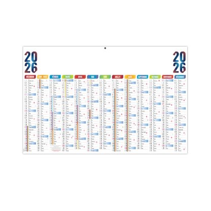 Calendrier Maximilien Médium 13 Mois Recto BANCAIRE