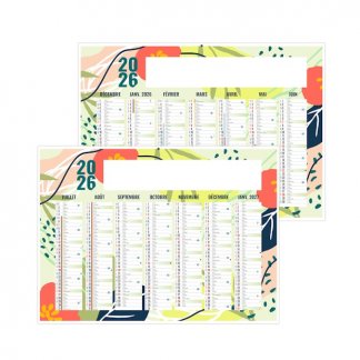Calendrier mini contrecollé logoté - 27x20,8cm - BANCAIRE
