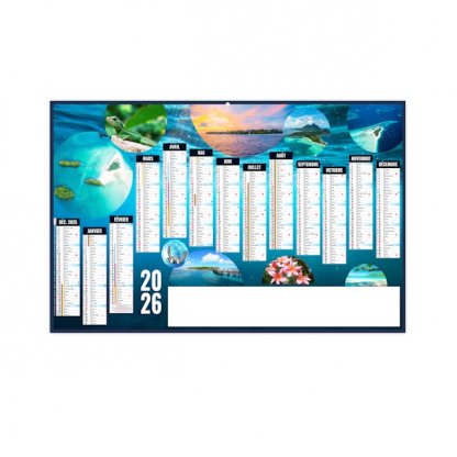 Calendrier Planète Maxi 13 Mois Recto BANCAIRE