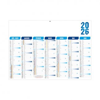 Calendrier standard contrecollé publicitaire - 55x40,5cm - BANCAIRE