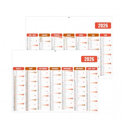 Calendrier Gamme ÉCO Mini Rouge