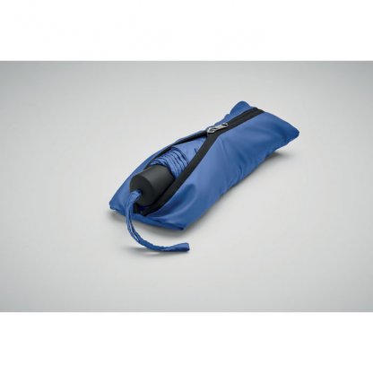 Parapluie Tempête Pliable En PET Recyclé Ø100cm SEATTLE Parapluie Fermé Dans Le Sac Bleu Roi