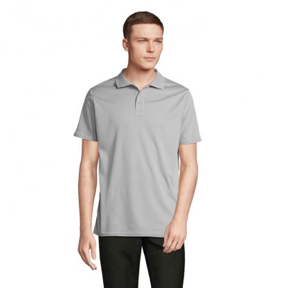 Polo Mixte En Polyester Recyclé PITCHER Polo Gris