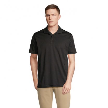 Polo Mixte En Polyester Recyclé PITCHER Polo Noir