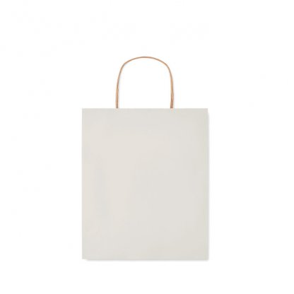 Sac Cadeau En Papier Recyclé 18x8x21cm PETIT Sac Blanc Plié
