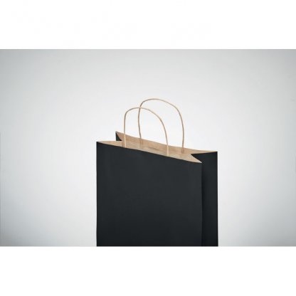Sac Cadeau En Papier Recyclé 18x8x21cm PETIT Sac Noir Mis De Haut