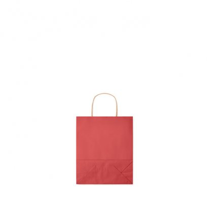 Sac Cadeau En Papier Recyclé 18x8x21cm PETIT Sac Rouge Plié