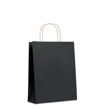 Sac Cadeau En Papier Recyclé 25x11x32cm MOYEN Sac Noir