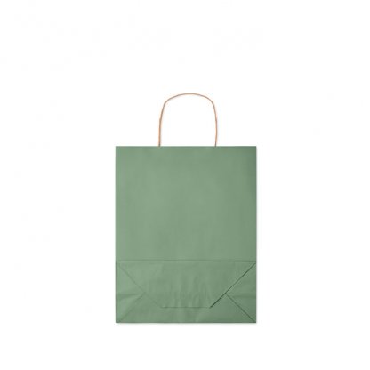Sac Cadeau En Papier Recyclé 25x11x32cm MOYEN Sac Vert Plié
