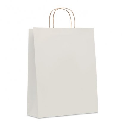 Sac Cadeau En Papier Recyclé 32x12x40cm GRAND Photo Principale Sac Blanc