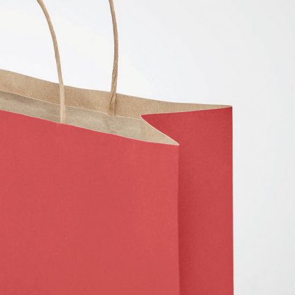 Sac Cadeau En Papier Recyclé 32x12x40cm GRAND Sac Rouge Détails