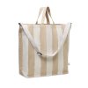 Sac De Plage Rayé En Coton Recyclé 46x16x60cm LAGUNA Sac Blanc