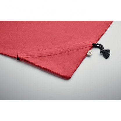Sac Shopping Pliable En Coton Recyclé 140g 38x40cm CARRIE COLOUR Elastique Sac Rouge