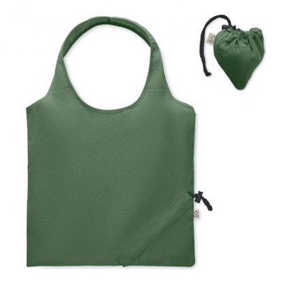 Sac Shopping Pliable En Coton Recyclé 140g 38x40cm CARRIE COLOUR Vert