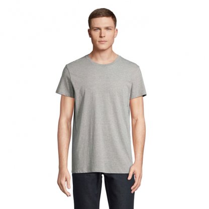 T Shirt Unisexe En Coton Et Coton Recyclé 150g CRUSADER UNISEXE T Shirt Gris De Face