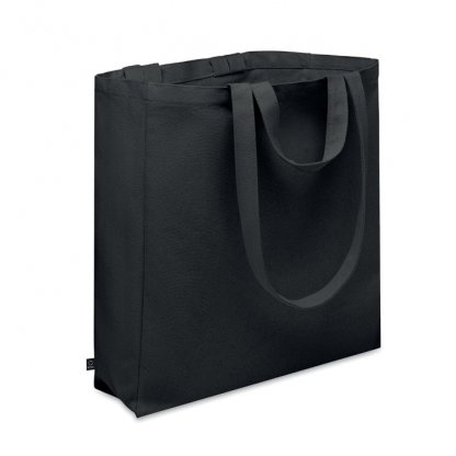 Tote Bag En Coton Et Polyester Recyclés 380g GAVE COLOUR Sac Noir