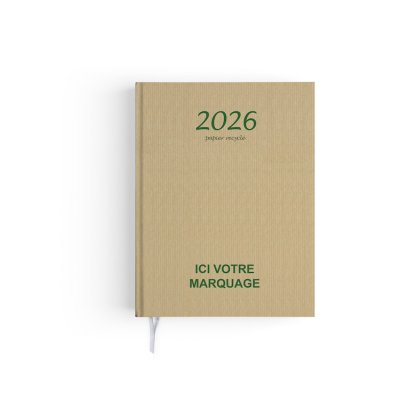 Agenda De Bureau En Papier Recyclé 16,5x24cm VOYAGE KRAFT Photo Principale