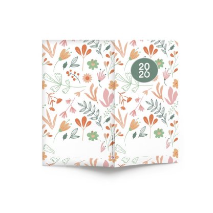 Mini Agenda De Bureau Souple 9,5x16,5cm ÉCO POCHE COULEUR Fleurs