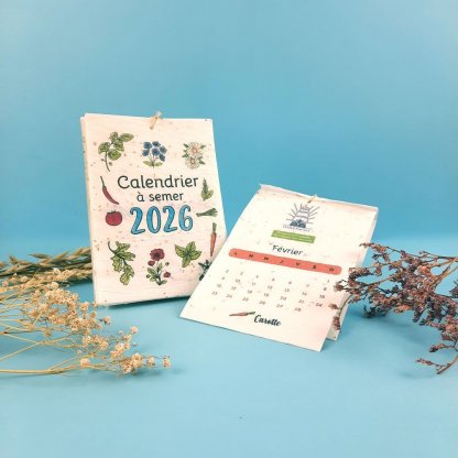 Calendrier A6 Papier Graines 13 Pages MON CALENDRIER BIO Photo Avis D'expert