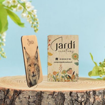 Magnet En Bois LIBRARY En Couleur