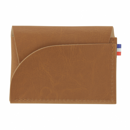 Porte Monnaie En Cuir Végétal MARIA Camel Photo Principale