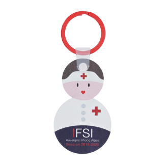 Porte-clés publicitaire rigide sur-mesure en plastique PMMA recyclé