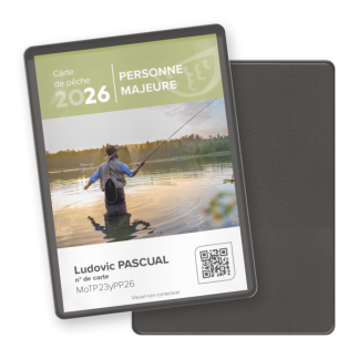 Etui carte de pêche personnalisable en PVC