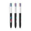 Stylo Bille 4 Couleurs En Plastique Recyclé BIC 4 COLOURS ECO Blanc Et Noir