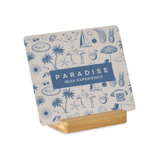 plaque promotionnelle en bambou et en aluminium proplate
