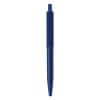 Stylo Bille En Plastique Recyclé AMPLA Bleu Marine Clip De Face