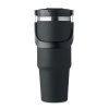 Bouteille Isotherme En Inox Recyclé 850ml SUMA HAND Noir Fermé De Face