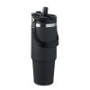Bouteille Isotherme En Inox Recyclé 850ml SUMA HAND Noir Mode Paille