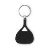 Porte Clés En Aluminium Recyclé KEPAD Noir Vue De Face