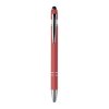 Stylo à Bille à Bouton Poussoir En Aluminium SIPARO Rouge De Dos