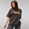 T Shirt Oversize Mixte Avec Logo En Coton Bio 240g PALOMA En Situation Femme