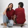 T Shirt Publicitaire Mixte En Coton Bio 180g MAYA En Situation