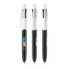 Stylo Bille 3 Couleurs + Porte Mine Publicitaire En Plastique Recyclé Bic 4 Colours 3+1 Inspire Eco Noir, Avec Marquage