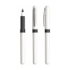 Stylo Roller Publicitaire En Plastique Bic Grip Roller Blanc, Encre Noire, Sans Marquage