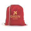 Gym Bag Promotionnel En Coton Recyclé 150G 37X41Cm Istanbul Rouge Avec Marquage