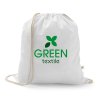 Gym Bag Promotionnel En Coton Recyclé 150G 37X41Cm Istanbul Blanc Avec Marquage