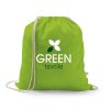 Gym Bag Promotionnel En Coton Recyclé 150G 37X41Cm Istanbul Vert Clair Avec Marquage